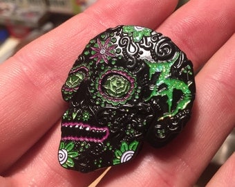 Zeds Dead Sugar Skull 3D Hat Pin le 50 black