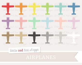Airplane Clipart, Plane Clip Art Transportation Travel Vacation Holiday Aeroplane Jet Cute Digital Graphic Design Small Commercial Use