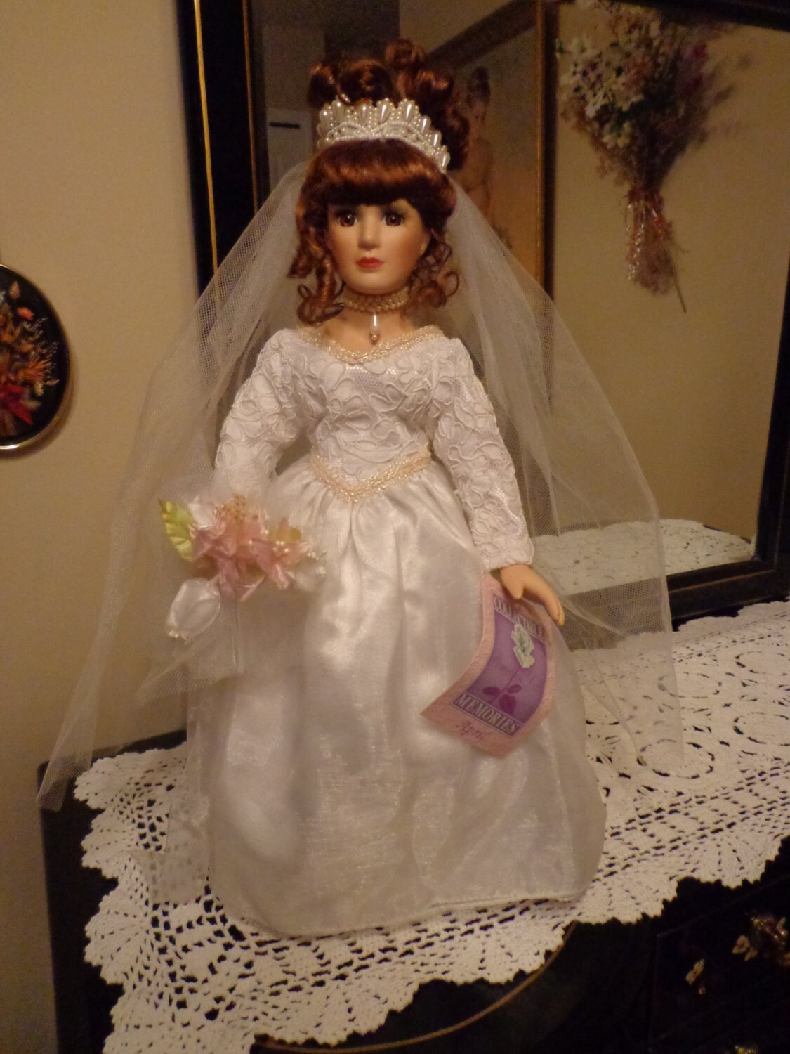 Teardrop Pearls BRIDE DOLL by Collectible Memories Fine