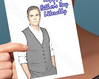 Funny Fathers Day | Parks And Recreation | Aziz Ansari Andy Dwyer Fathers Day Son Fathers Day Daughter Funny Dad Card Funny Card For Fathers