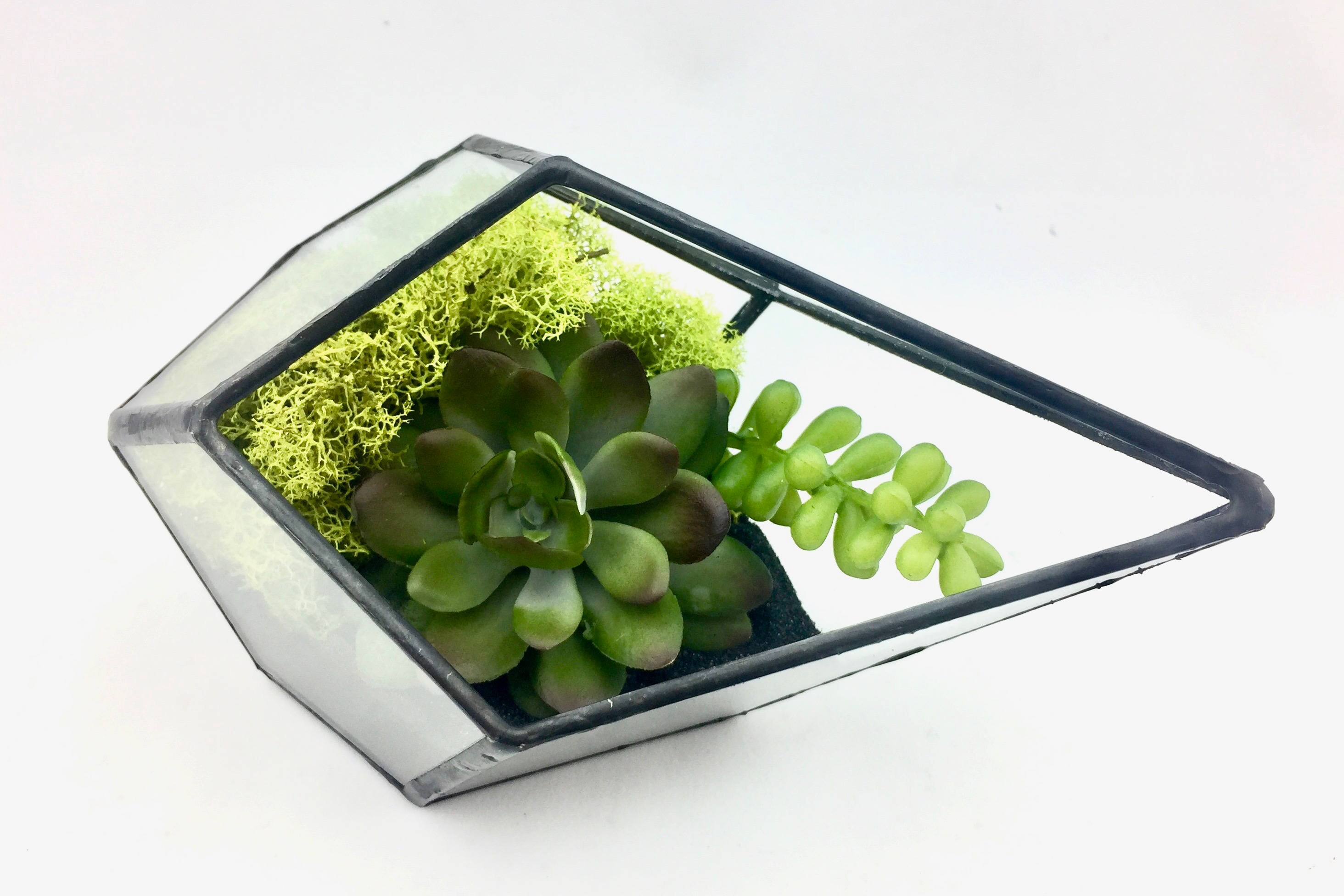 Artificial Succulent Terrarium Faux Terrarium Air Plant