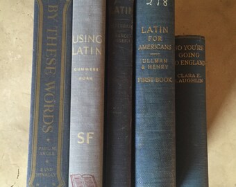 Beautiful Blue Vintage Book Set