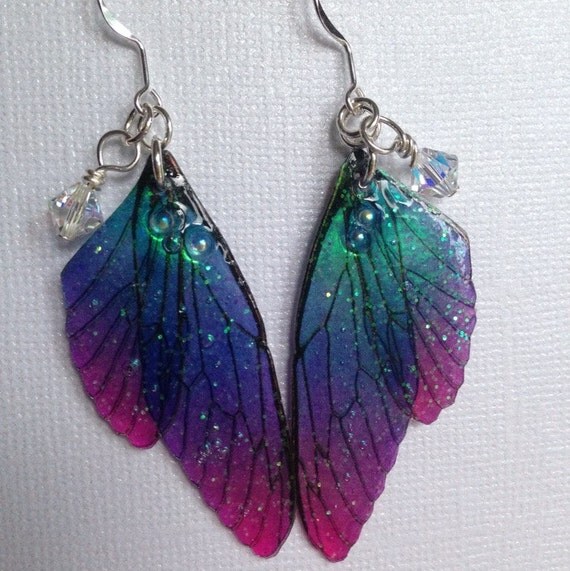 Fairy Wing Earrings Sterling Silver Fairy Earrings