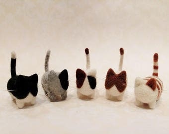 Adorable Needle Felted Kitten, Needle Felted Kitty Family