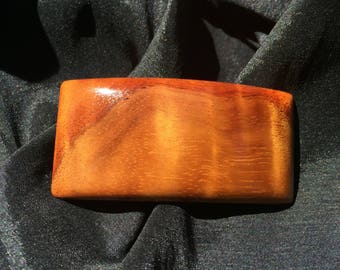 Handcrafted Hawaiian Curly Koa Wood Barrette Made In Hawaii