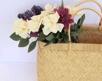 Flower Stems, Artificial Flower Stem, Fake Flower Arrangement, Felt Flower Stem, Garden Rose, Lupine, Dahlia, Spring Flowers, Wedding Flower