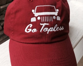 Jeep Go Topless Hat / Jeep Hat / Jeep Accessories / Jeep Hair