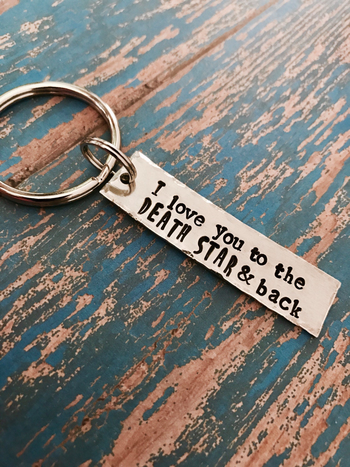 Download I love you to the Death Star & back Aluminum Bar Key Ring