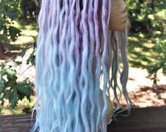 Lavender & Blue Pastel Ombre Lace Front Dreadlock Wig * Synthetic Dreads * Purple Dreadlocks * Pastel Goth * Afropunk * Nu Goth * Sea Witch