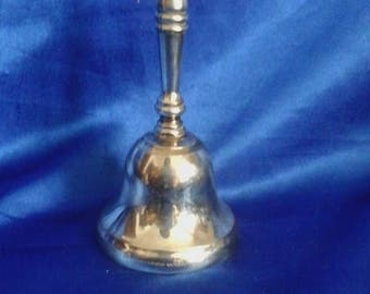 Vintage Silver Plated Jewish Bell, has Hebrew Writing around the Base