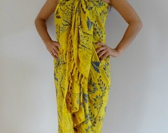 Yellow sarong | Etsy