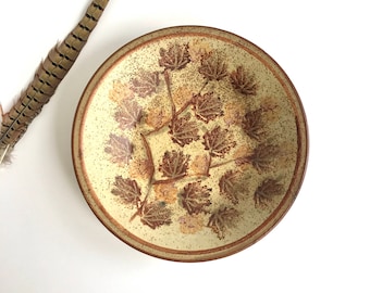 Vintage Signed Bennett Welsh Pacific Stoneware Large Bowl, Vintage Rustic Studio Pottery Serving Bowl