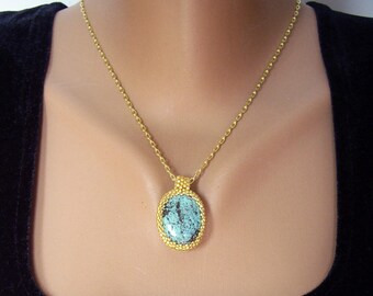 Turquoise necklace Womens gift Turquoise jewelry Mothers day Girlfriend gift Genuine turquoise Birthday gifts for her Bridesmaid jewelry