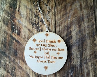 Ornament, Christmas Ornament, Friend Gift, Stocking Stuffer, Gift tag, Friendship Ornament, Personalized, Friendship Gift