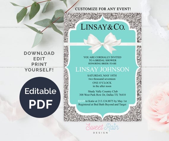 Tiffany And Co Invitation Template Free 1