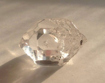 31.5ct AA Grade Raw Herkimer Diamond Crystal w/ MOVING ENHYDRO + Diamond Face & Right Activation Windows Terminated Clear Ascension Quartz
