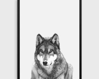 Wolf poster | Etsy