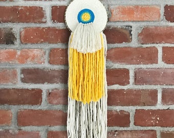 Woven Wall Art 'Circle of the Sun' / Tissage / Wall Decor / Hand Woven / Tapestry / Weaving