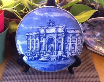 Cobalt Collection Roma 1898 Collectors Wall Plate - Blue and White