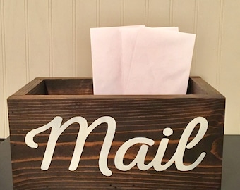 Large Rustic Mail Holder - Mail Organizer - Rustic Office Mail Box - Office Organizer
