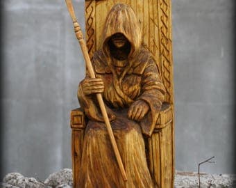 Seidhkona, Wooden statue, Wooden figurine, pagan, Scandinavian God, Scandinavian statue, Asatru, Vikings statue, Norse god, Heathen