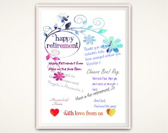 Retirement Gift for Woman - Retirement PRINTABLE, Retirement Guest Book, Retirement Print, Retirement Gifts,, Retired Teacher Gifts, Party