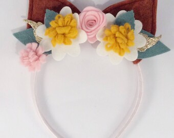 Fox Costume - woodland animals - Fox ears flower crown