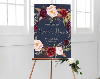 Bridal Shower Sign | Hens Party Welcome Sign | Printable Hens Party Sign | Bridal Party Sign | The Lucy Suite