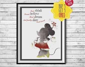 Minnie mouse print,Kids wall art, Nursery poster, Walt Disney printable, playroom decoration, Disney hero, gift for girl, INSTANT DOWNLOAD.