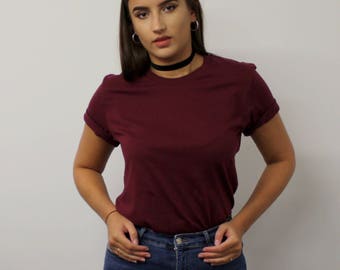 CREW NECK T SHIRT, Sassy T Shirt, Womens Fashion, choker, womens tshirt, oversized t shirt, plain t shirt, simple tshirt, basic top,