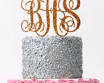 Initial Wedding Cake Topper Monogram Cake Topper Custom Monogram Topper Personalized Letter Monogram Wedding Cake Topper Personalized