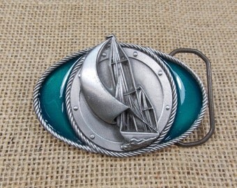 SALE Vintage Belt Buckle, Sailboat Belt Buckle for Men Women, SHIPPING INCLUDED, Ready to Ship Under 20, *****Sale******
