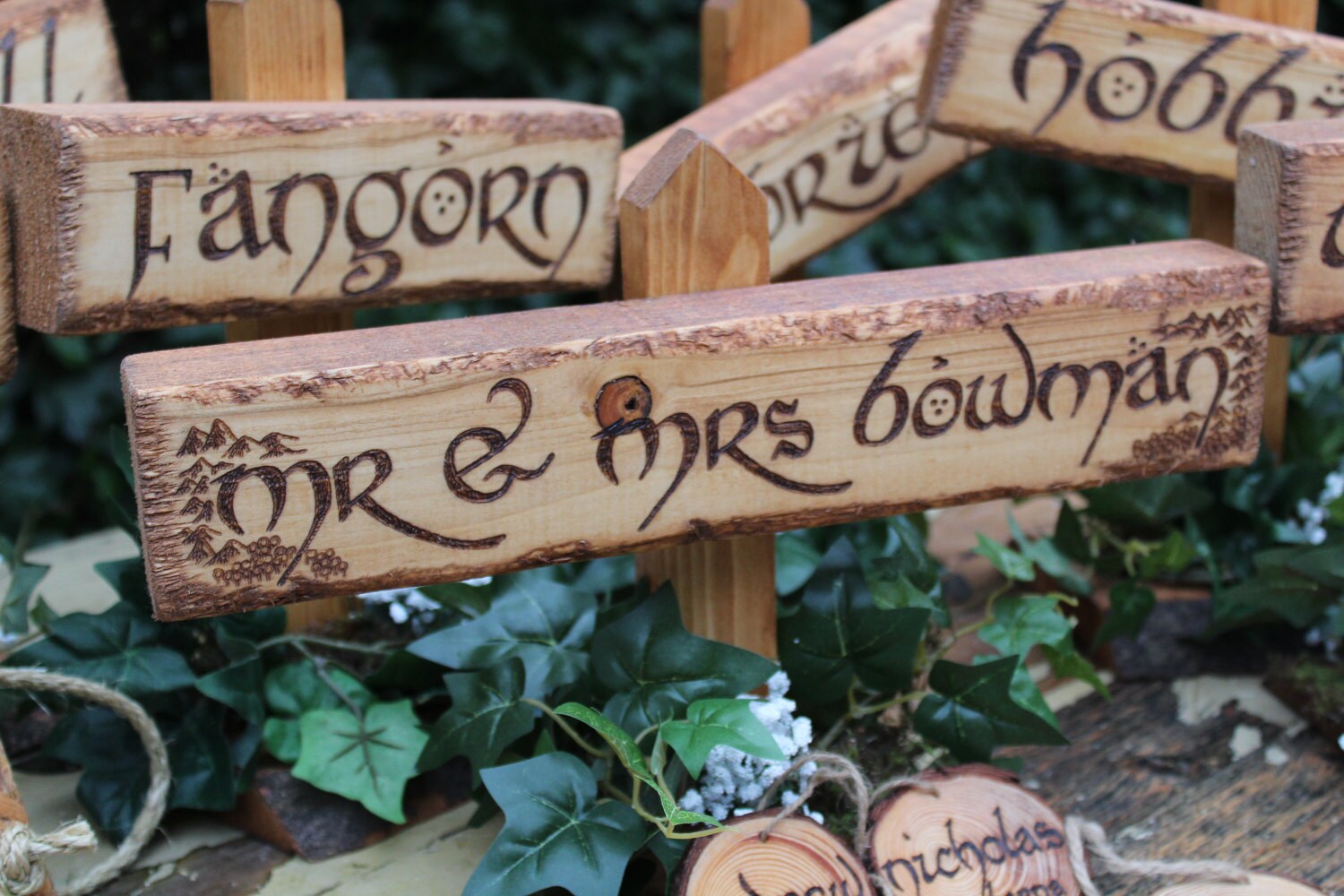 Lord of the Rings Wedding Decor Package Table Name Sweetheart