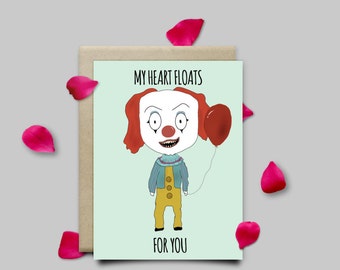 Pennywise IT Horror Valentines Card