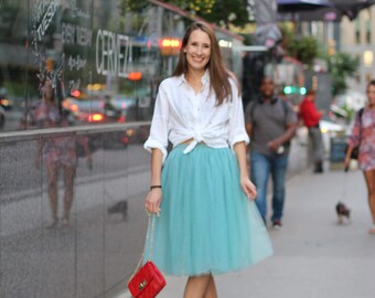 Tulle skirt; Adult tutu skirt; Tiffany blue tutu skirt; Carrie tulle skirt; Bridesmaids skirts; Bachlorette skirt; Womens tulle skirt;