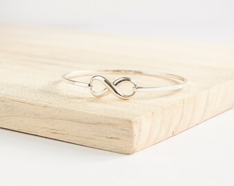 Keavy Silver Eternity Bangle, Silver Infinity Bangle, Silver Eternity Bracelet, Silver Infinity Bracelet, Infinity Jewelry, Silver Eternity