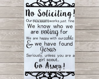 No soliciting decal | Etsy