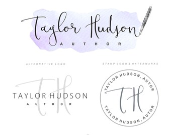 Writer Logo, Logo design package, Premade editor logo, Blog design, copywriter Branding Kit Journalist Logo, Author Brand set, Pen Logo 106