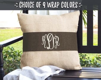 Wedding Gifts 2017, Bridal Shower Gift for Her, Gifts for Couple Shower, Wedding Shower Gift Ideas, Monogrammed Pillow, Initials, 506965264