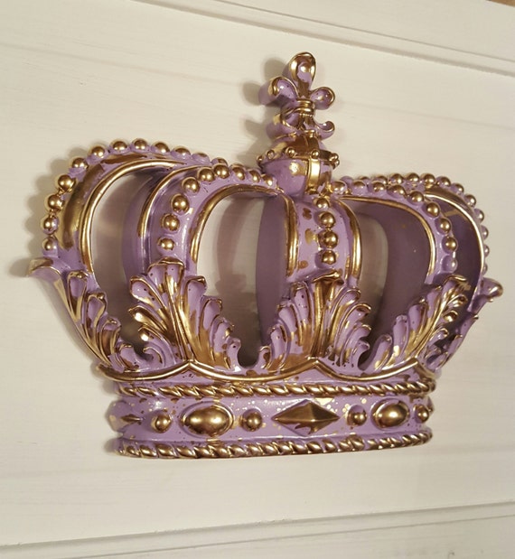 Lavendar Gold Crown  Wall  Decor  Nursery Decor  Crib Crown  Canopy