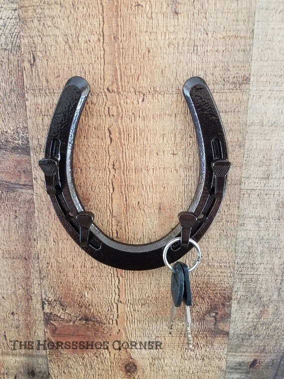 Horseshoe Key Holder Rustic Key Holder Horseshoe Decor