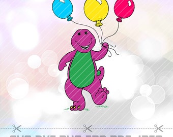 Barney and Friends SVG DXF Layered Vector Cut File Silhouette Cameo Cricut Design ScanNcut Decal Vinyl Stencil Heat Transfer Birthday Party