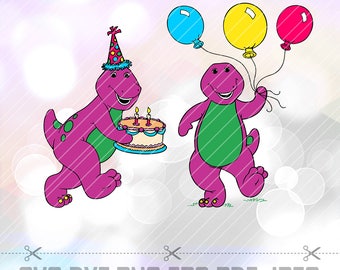 Barney and Friends SVG DXF Clipart Vector Cut File Silhouette Cameo Cricut Design Decal Vinyl Stencil Heat Transfer Tshirt Birthday Party