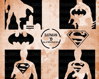 Superman Silhouettes svg file, Superman Clip art, Superman svg, INSTANT DOWNLOAD - svg, png, dxf, eps, jpg