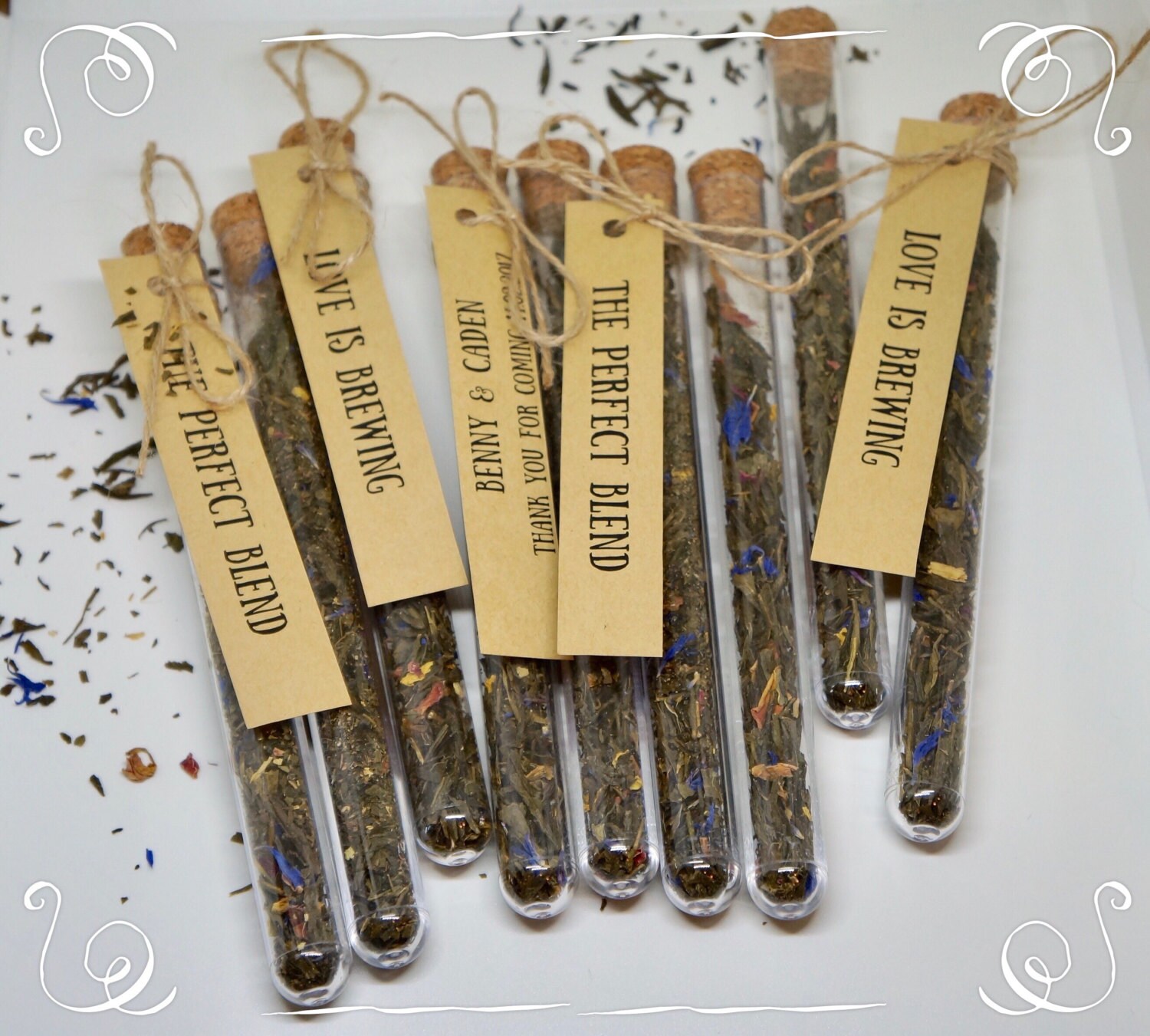 Test tube / T2 tea /wedding gifts / custom favor / tea
