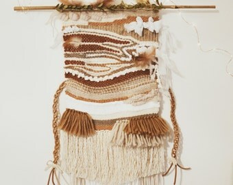 Weaving wall L Bambou "Freyja" // wall unique handmade tapisserie weaving tapestry boho ethnic viking celtic gypsy aztec deco decoration