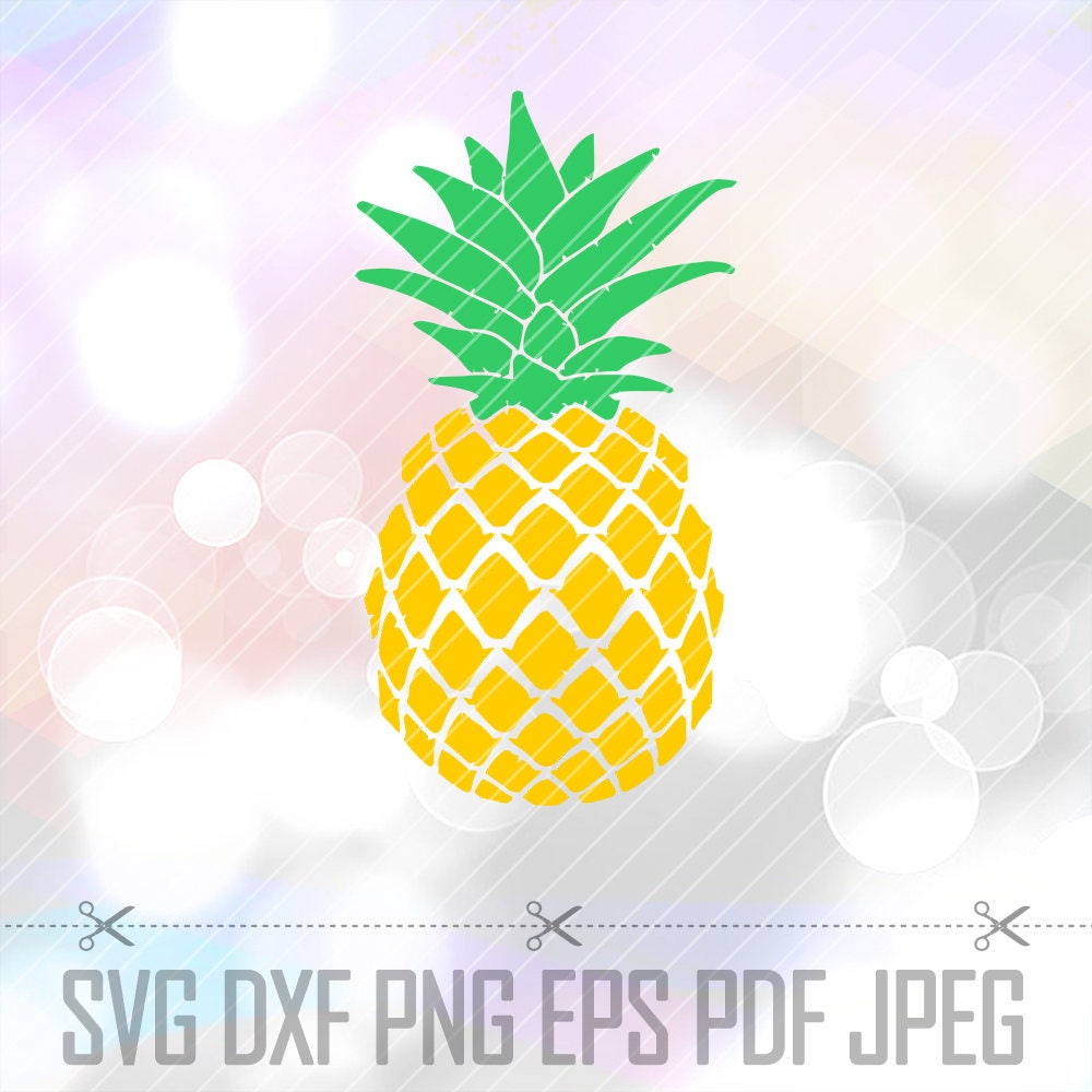 Pineapple Layered SVG DXF Ananas Summer Vector Cut File Cricut