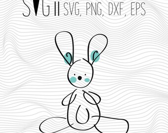 Bunny Svg, Rabbit Svg, Bunny Rabbit Svg, Rabbit Svg Files For Silhouette For Cricut, Vector Cutting Files Vinyl Decal, Monogram Svg
