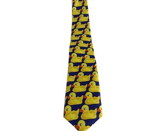 Ducky Necktie How I Met Your Mother Tie Barney Stinson Costume Prop HIMYM Neck Mens Yellow Ducks Rubber Duckies TV Show Gift High Quality