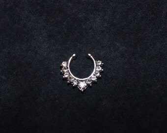 Fake piercing nose septum, nose ring